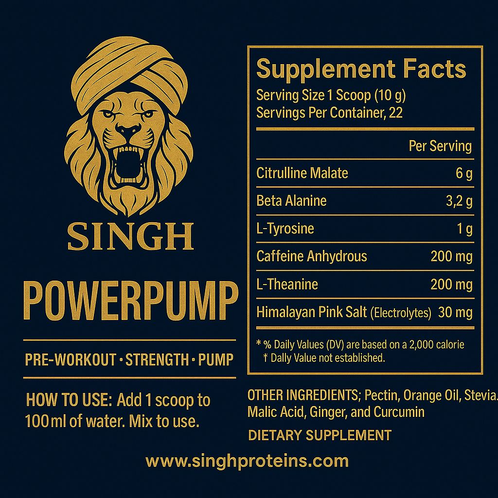 Singh PowerPump — Luxury Strength, Legendary Focus